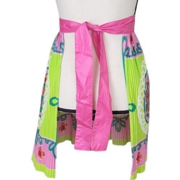 Vintage 50s M. Lownenstein & Sons EVER-PLEAT Durably Pleated 100% Cotton Apron - Picture 2 of 6